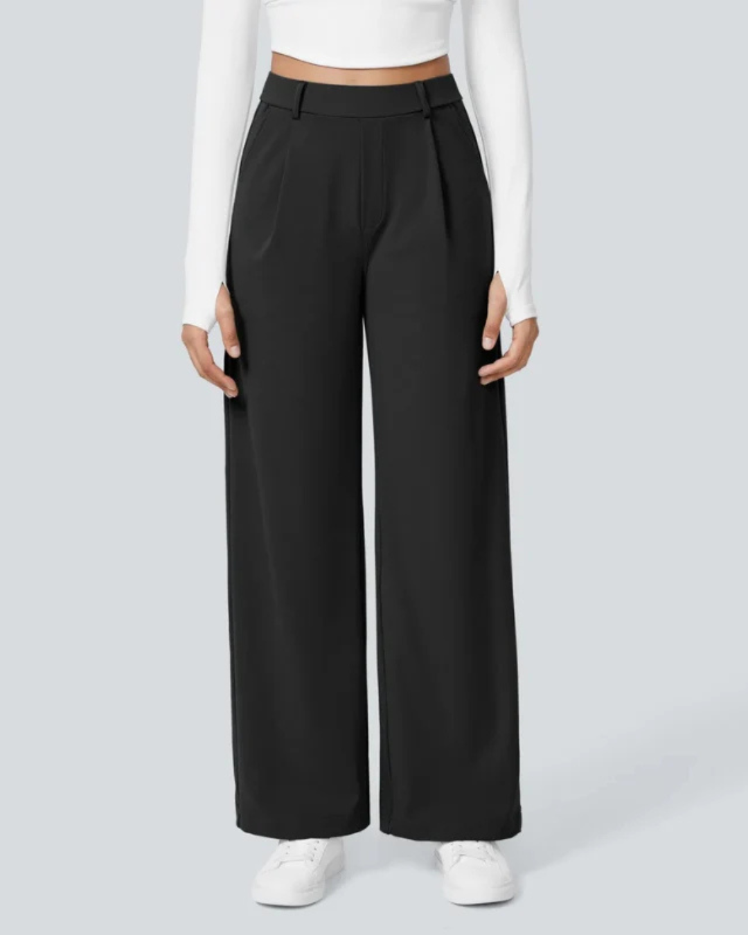 Pantalones casuales para mujer de corte recto