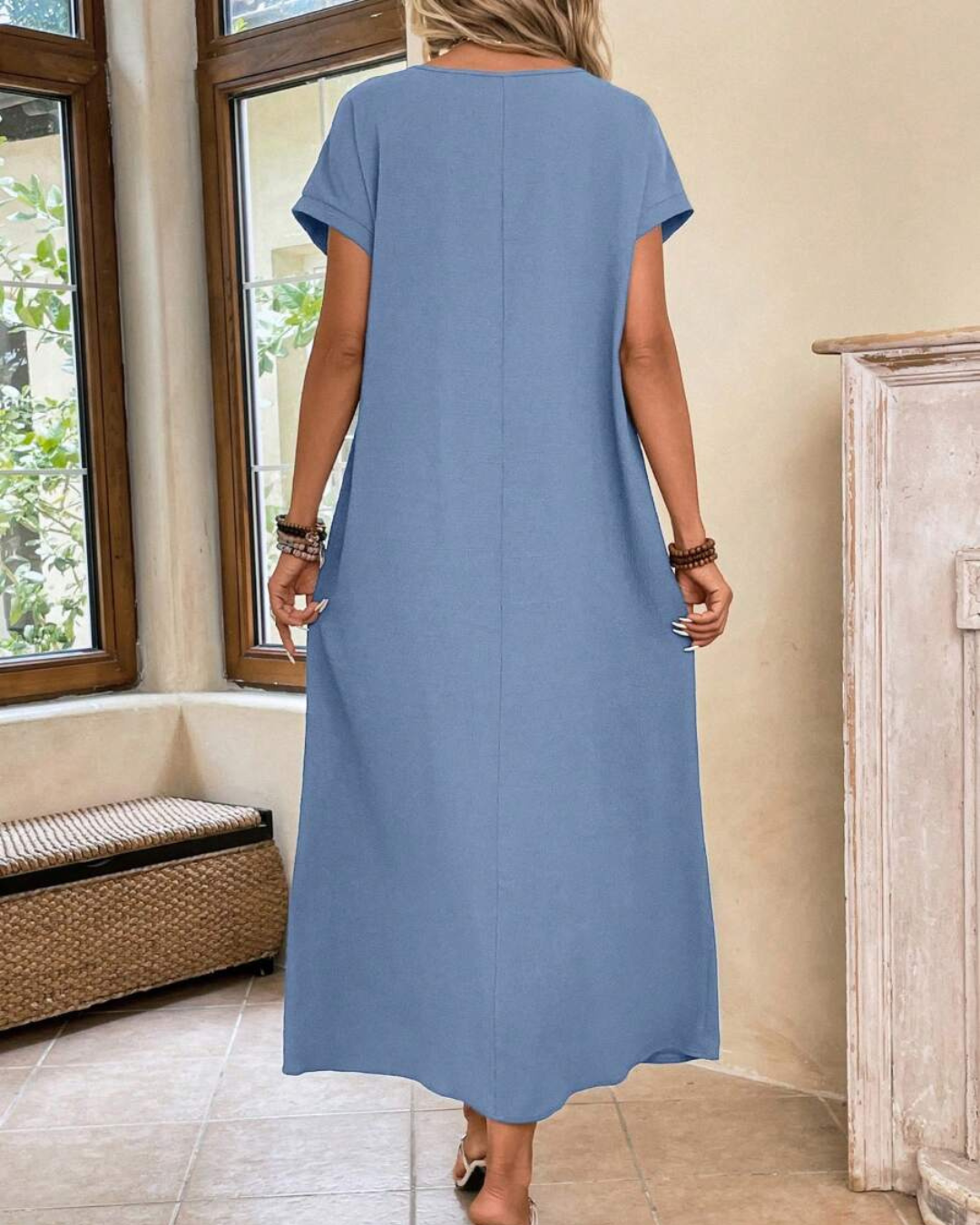 Vestido Comprido de Mulher, Largo e Sem Rugas