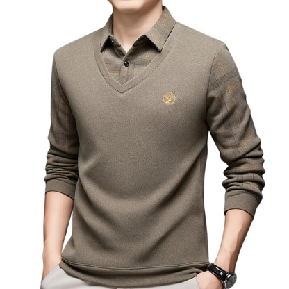 Pulôver e Camisola com Forro de Lã Elástica para Homen