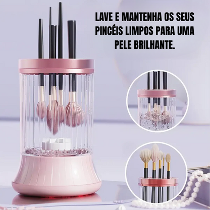 Máquina de limpeza para pincéis de maquilhagem