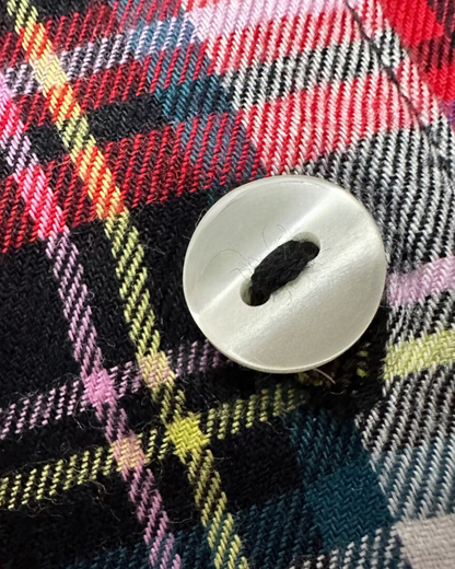 Pijama Xadrez de Natal com Camisa de Manga Comprida e Calças