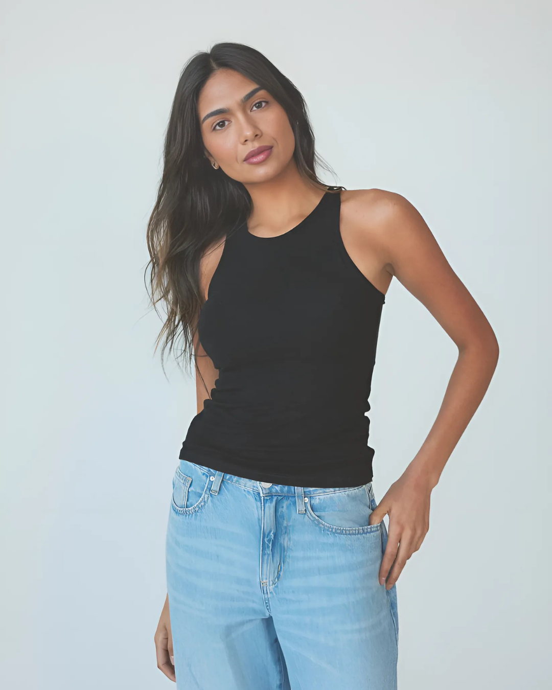 Camisola sem Mangas com Sutiã Incorporado