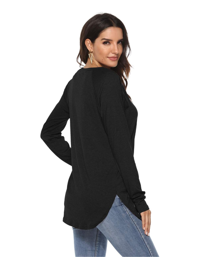 Top Larga de Manga Comprida para Mulher