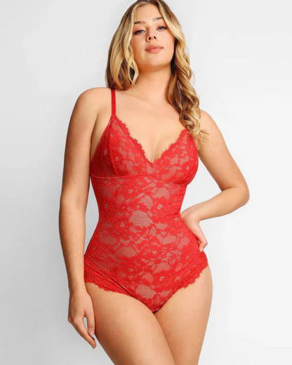 Body de Renda que Realça a Figura, com Efeito Modelador e Design Elegante