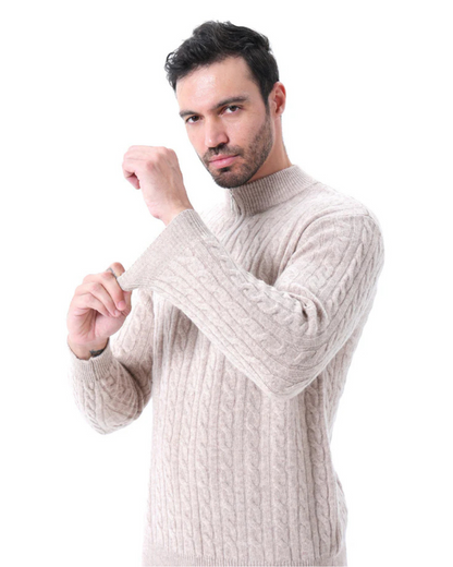 Camisola de Malha com Meio Fecho para Homem