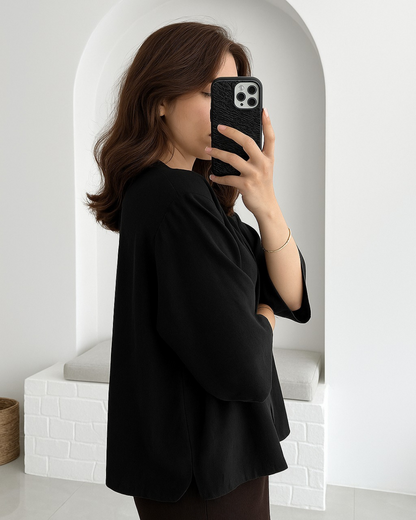 Cardigan com fecho de botões e design casual