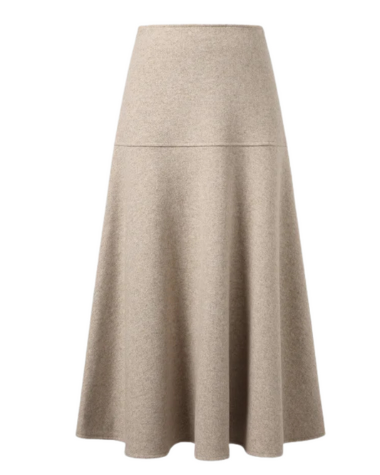 Saia Comprida com Efeito de Lã para Mulher