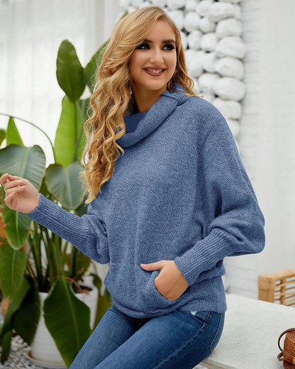 Camisola com gola alta para mulher