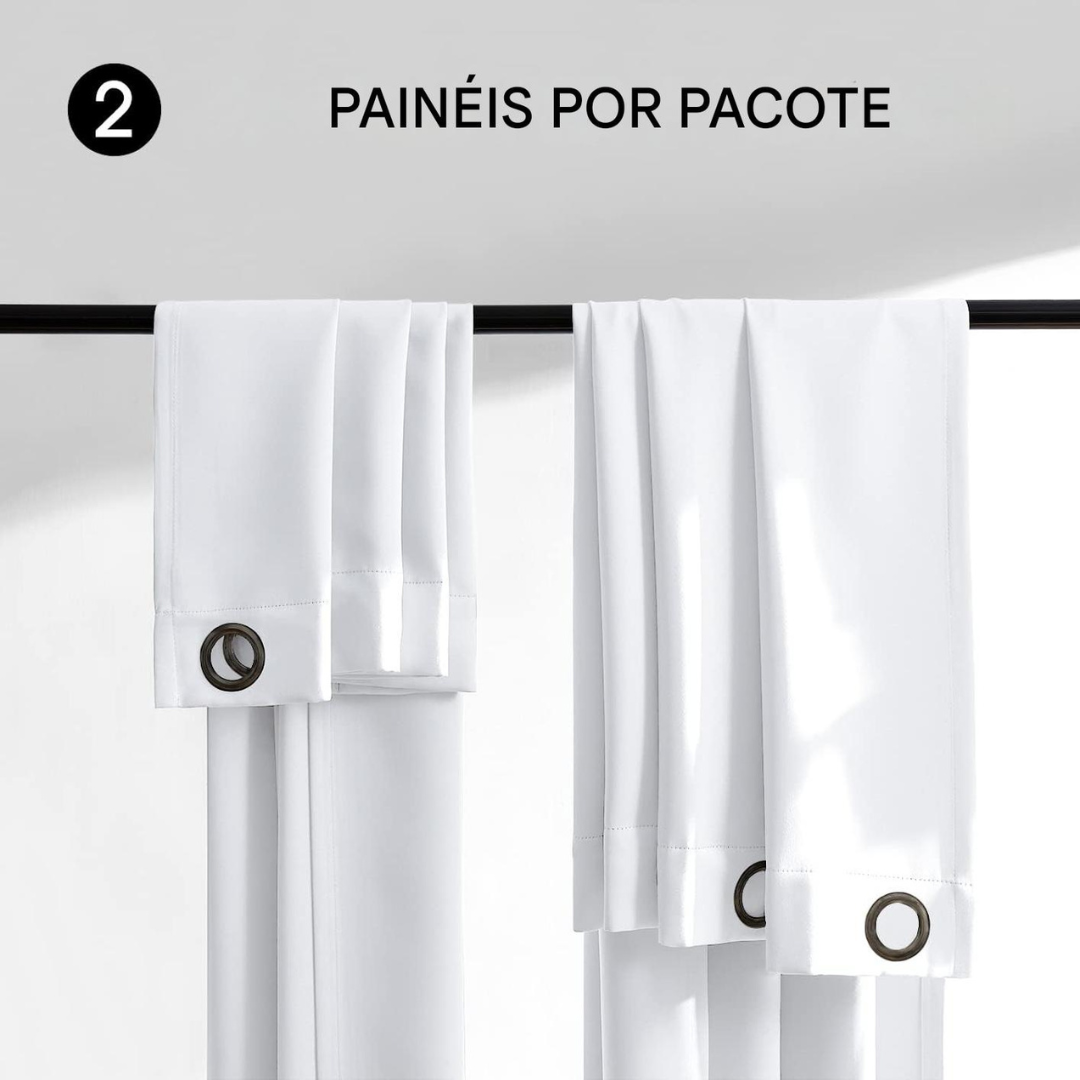 Cortinas Full Blackout com Isolamento Térmico, Conjunto de 2 Painéis de 213 cm de Comprimento x 137 cm de Largura