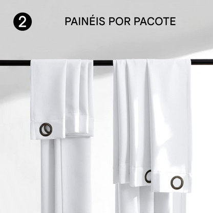 Cortinas Full Blackout com Isolamento Térmico, Conjunto de 2 Painéis de 213 cm de Comprimento x 137 cm de Largura