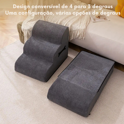 Escada ajustável com design suave e antiderrapante para animais de estimação