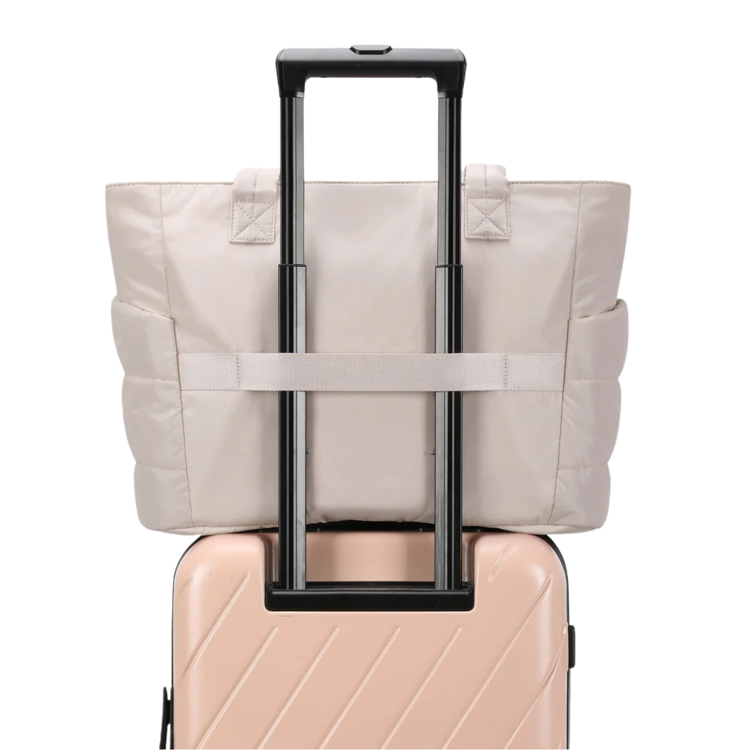 Bolsa Grande Almofadada com Alças Duplas e Design Leve para Mulher