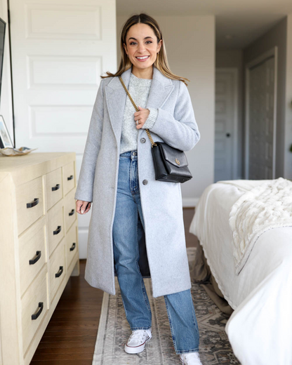 Casaco longo casual para mulher