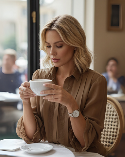 Cardigan Casual com Gola de Lapela para mulher