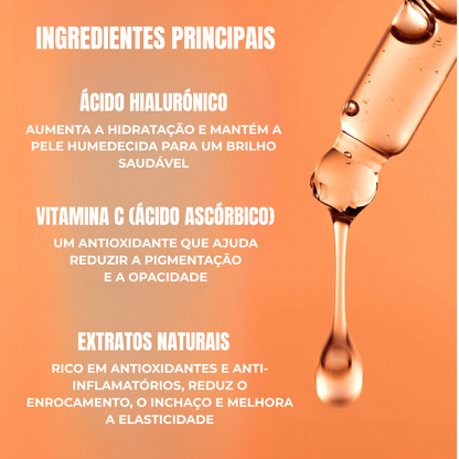 Sérum para o Contorno dos Olhos com Vitamina C + Ácido Hialurónico
