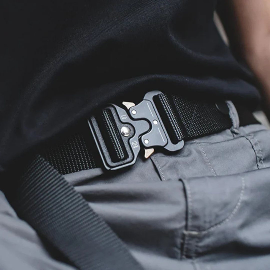 Cinto Tático de Nylon com Fivela Metálica de Libertação Rápida