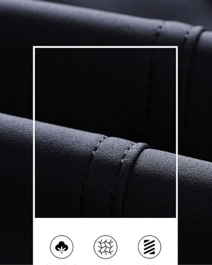 Casaco Clássico Comprido de Gabardina para Homem com Cinto Ajustável na Cintura