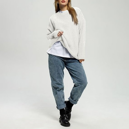 Camisa de Algodão com Mangas Compridas e Textura Canelada