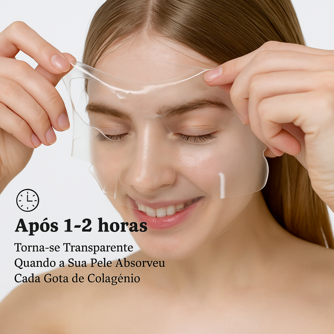 Máscara de Bio-Colagénio para uma Tez Luminosa e Cristalina 100% Testada por Dermatologistas