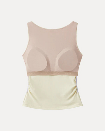 Camiseta com alças e costas abertas elásticas