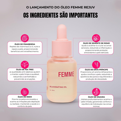 Óleo reparador natural para o cuidado íntimo feminino (EM PROMOÇÃO 2X1)