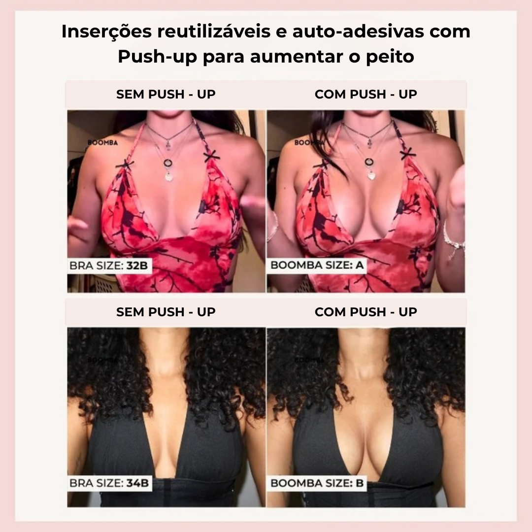 Inserções reutilizáveis e auto-adesivas com Push-up para aumentar o peito (OFERTA 2X1)