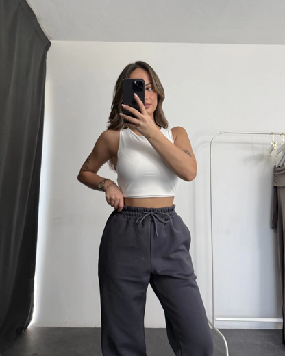 Calças desportivas para mulher com ajuste elástico