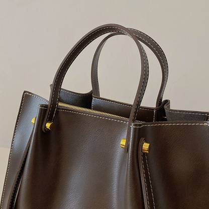 Bolsa de Couro Premium com Vários Compartimentos