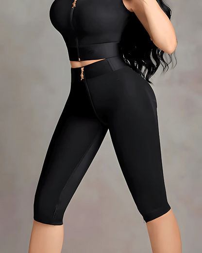 Cinta Elevadora de Cintura Alta com Controlo do Abdómen e das Coxas