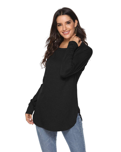 Top Larga de Manga Comprida para Mulher