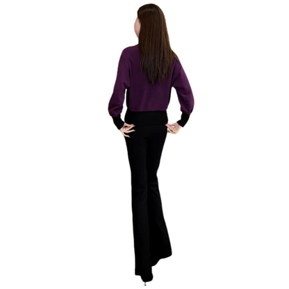 Pulôver de Manga Comprida para Mulher com Gola Média-Alta