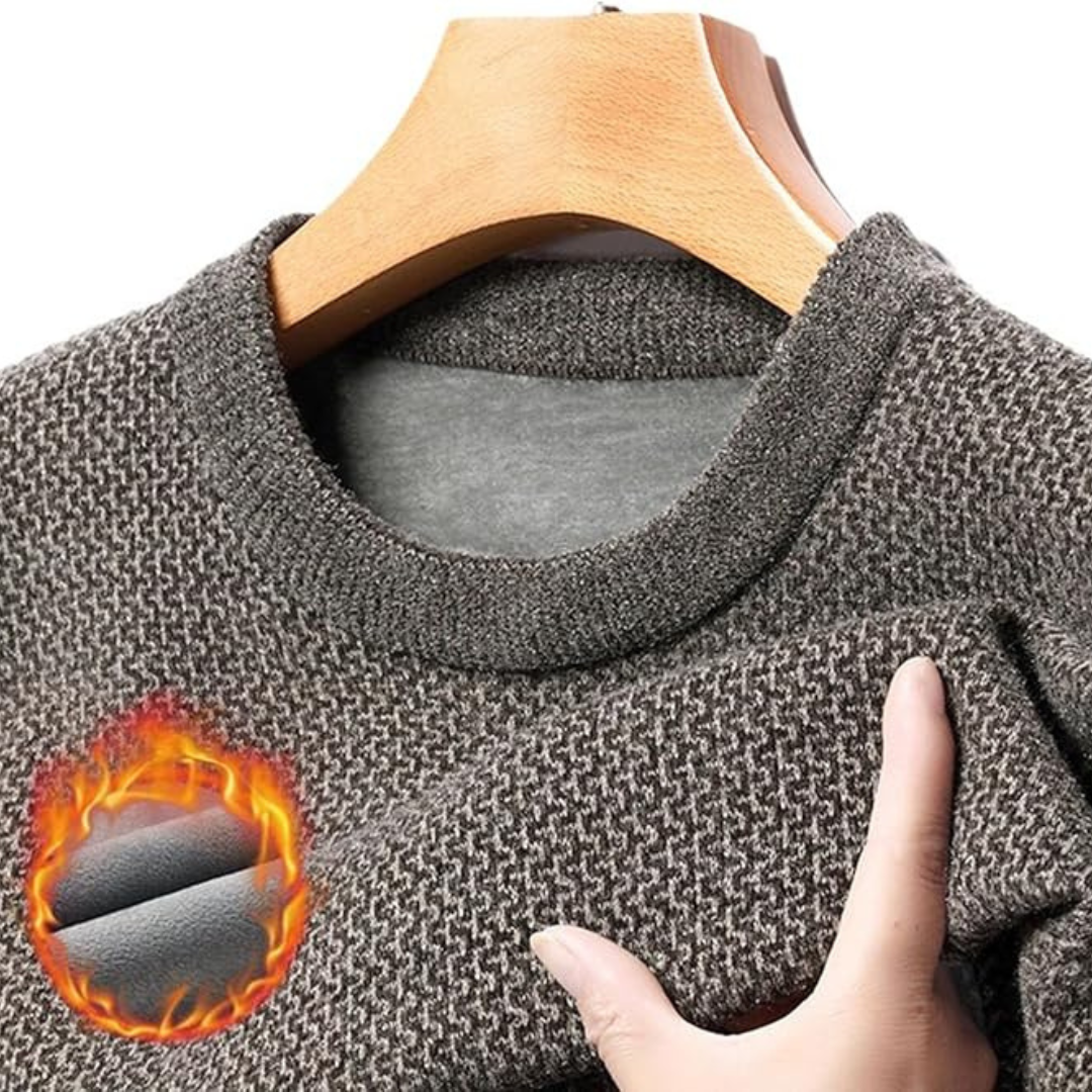 Jersey Térmica de Malha Clássica para Homem com Gola Redonda