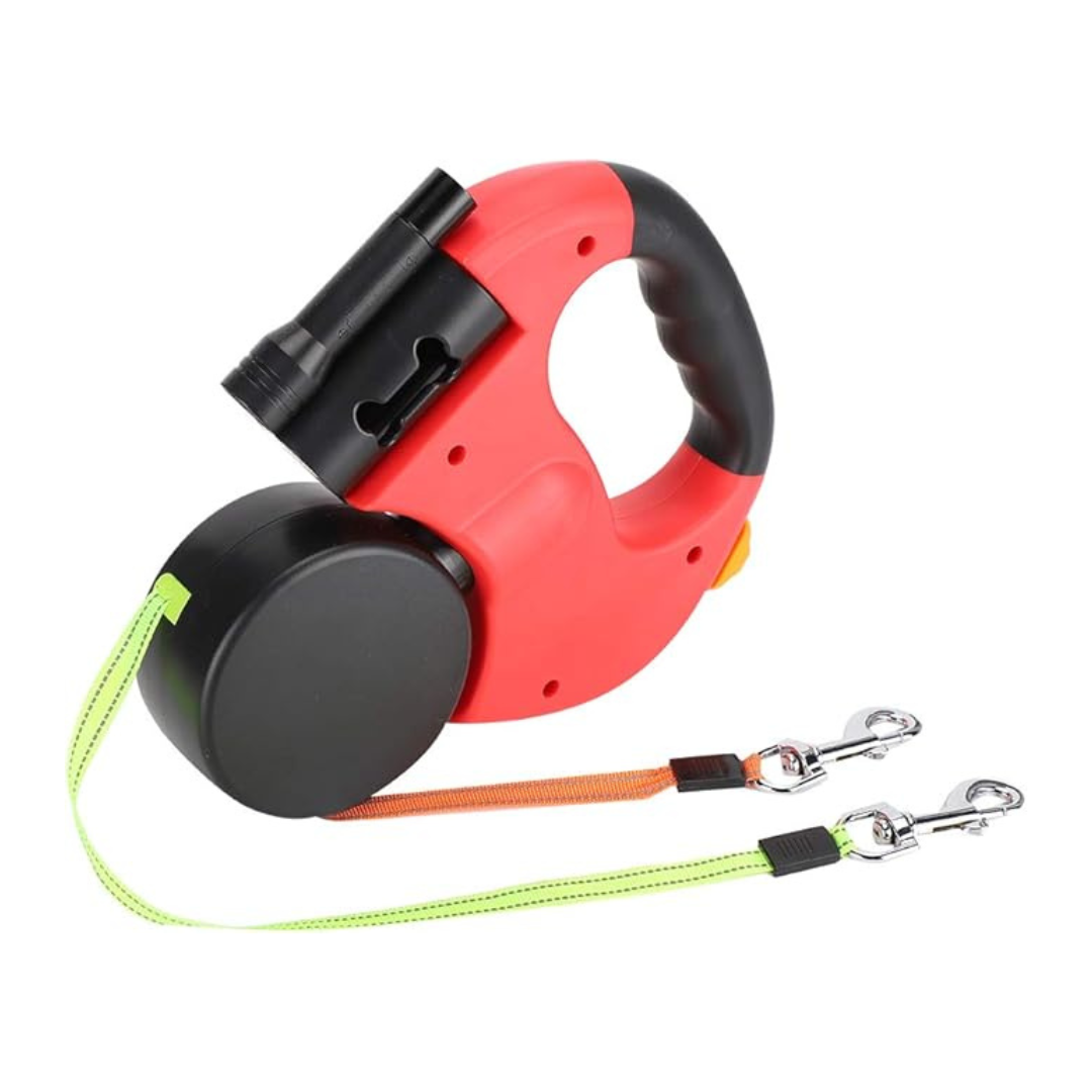 Trela dupla para cães com rotação de 360°