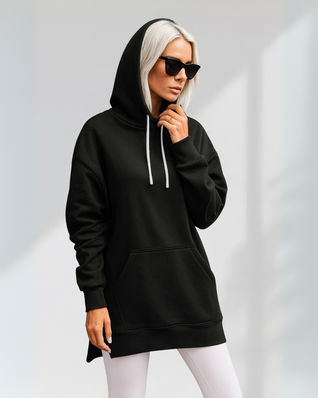 Camisola Oversize com Capuz para mulher