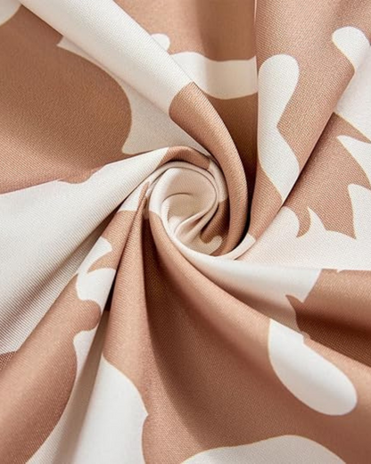 Vestido comprido estilo Boho com mangas compridas e folho escalonado