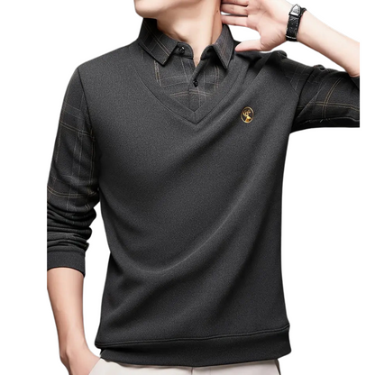 Pulôver e Camisola com Forro de Lã Elástica para Homen