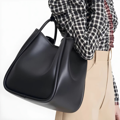 Bolsa de Ombro Elegante em Pele Sintética com Design Espaçoso e Pega Ajustável