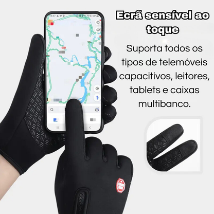 Luvas de inverno impermeáveis com sensores de visualização unissexo