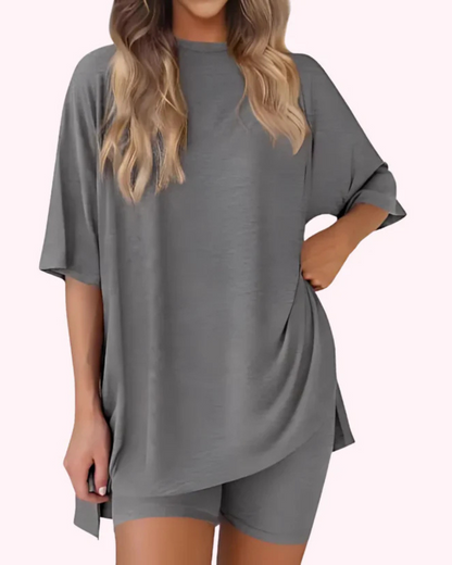 Conjunto Casual de Conforto Diário com Toque Minimalista