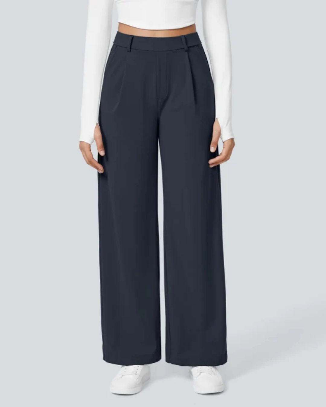 Pantalones casuales para mujer de corte recto