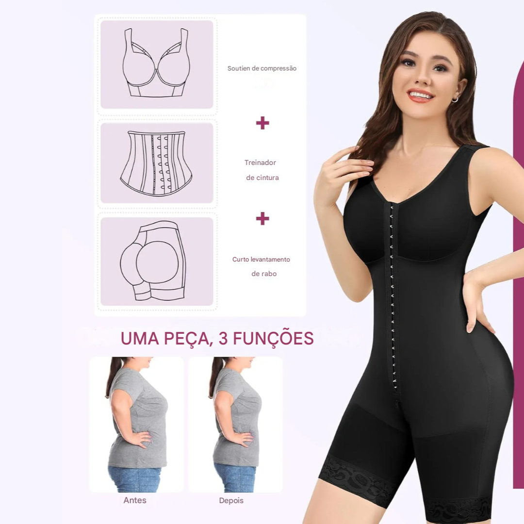 Modelador de Barriga com Dupla Compressão e Sutiã