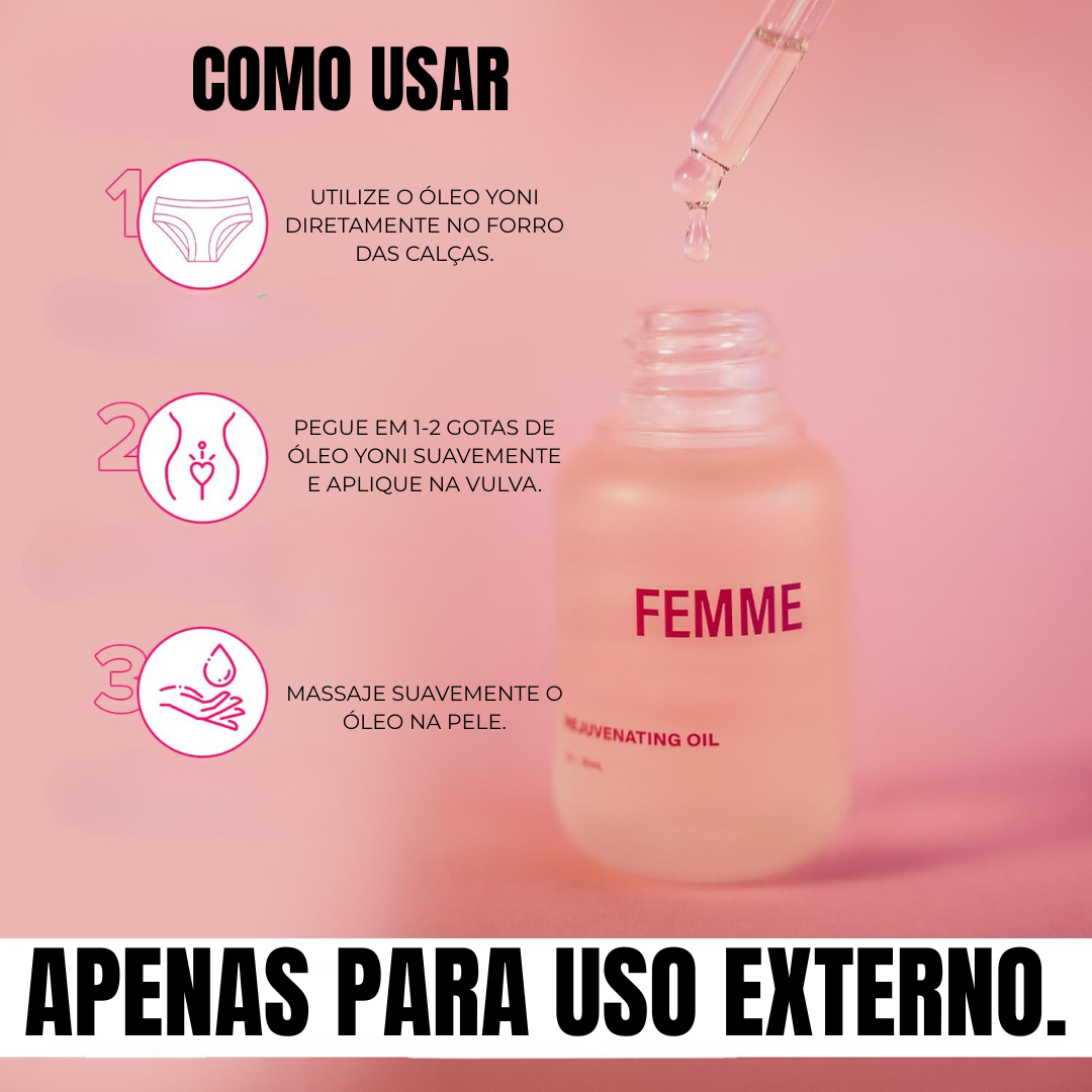 Óleo reparador natural para o cuidado íntimo feminino (EM PROMOÇÃO 2X1)
