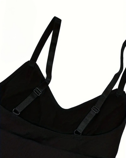 Body Elástico de Corpo Inteiro com Controlo da Barriga e Cintura Alta, Sem Costuras