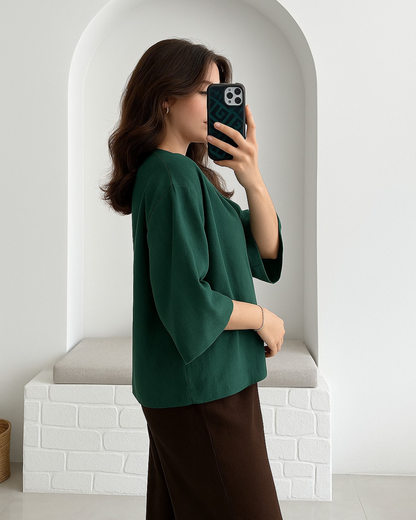 Cardigan com fecho de botões e design casual