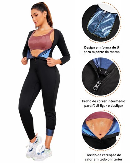 Macacão de Corpo Inteiro para Transpiração e Perda de Peso