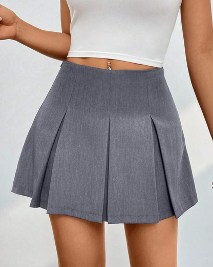 Saia-Short Casual Plissada