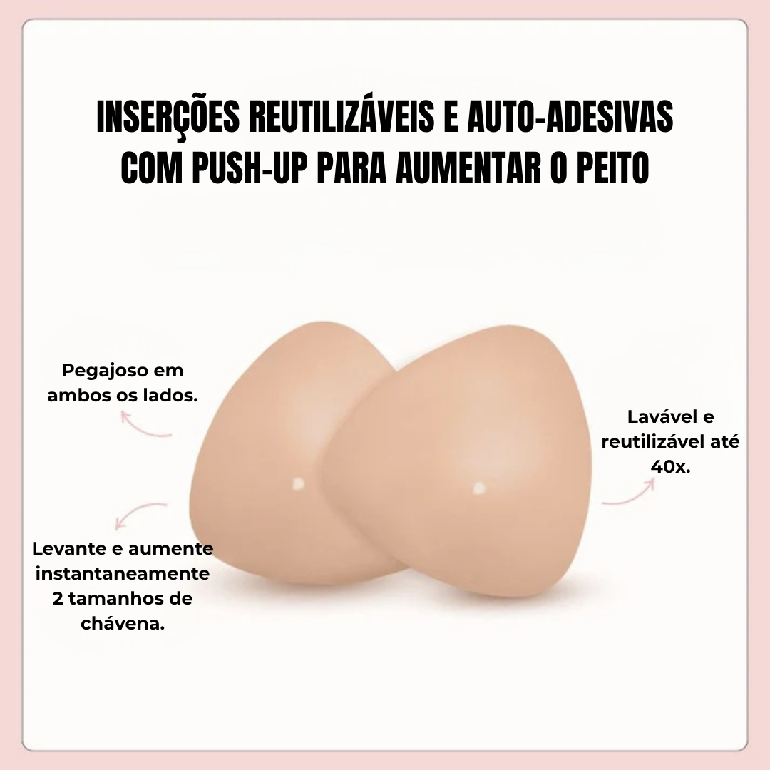Inserções reutilizáveis e auto-adesivas com Push-up para aumentar o peito (OFERTA 2X1)
