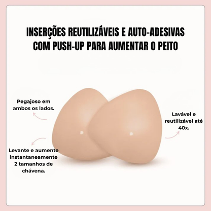 Inserções reutilizáveis e auto-adesivas com Push-up para aumentar o peito (OFERTA 2X1)
