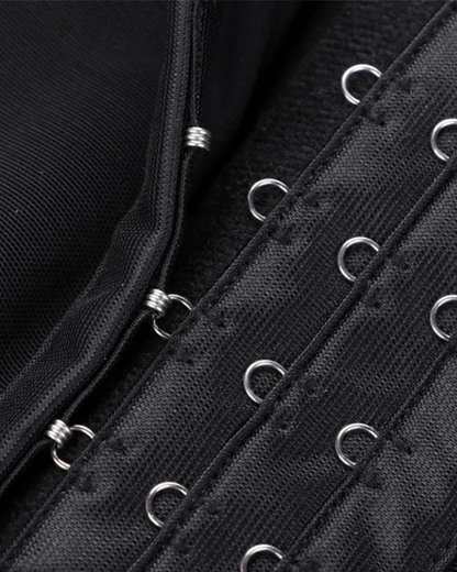 Body de Dupla Compressão Controlo da Barriga Aperto com Gancho e Controlo do Ventre