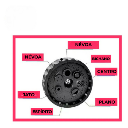 Mangueira expansível de 15 metros com pistola multifunções
